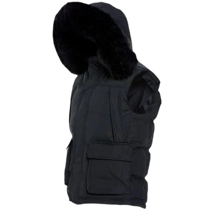 Jordan Craig Yukon Fur Lined Puffer Vest (Black) 9377V - Image 5