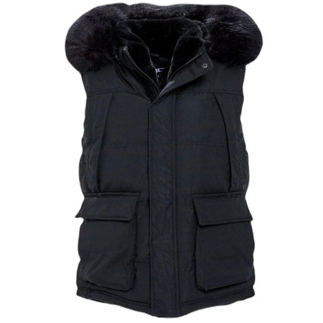 Jordan Craig Yukon Fur Lined Puffer Vest (Black) 9377V - Image 7