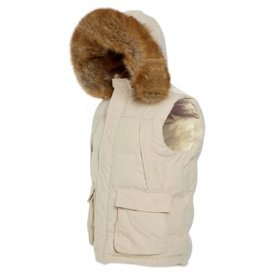Jordan Craig Yukon Fur Lined Puffer Vest (Khaki) 9374V - Image 2