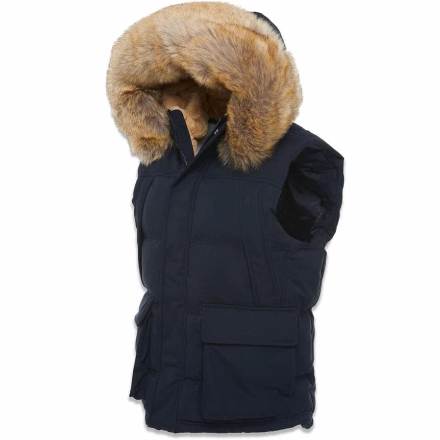 Jordan Craig Yukon Fur Lined Puffer Vest (Navy) 9371V - Image 6