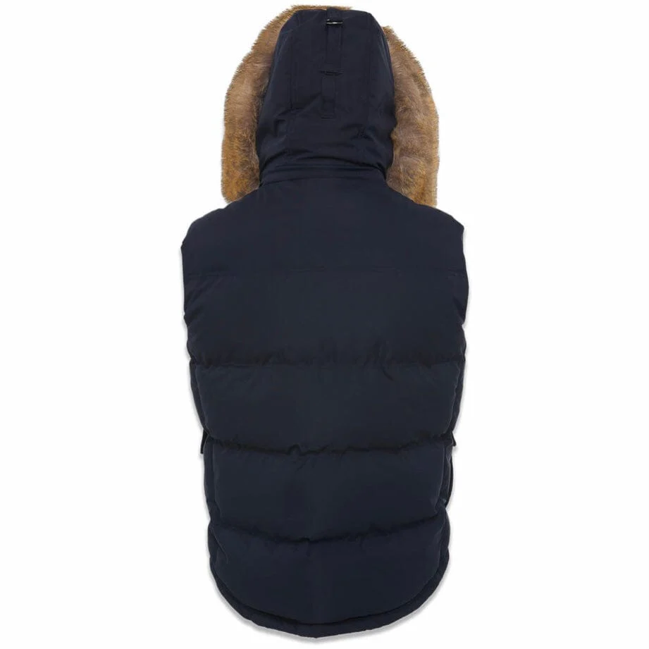 Jordan Craig Yukon Fur Lined Puffer Vest (Navy) 9371V - Image 8