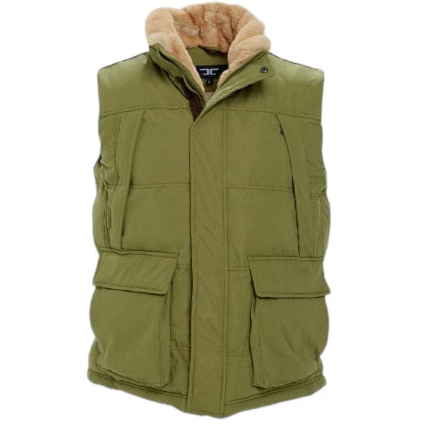 Jordan Craig Yukon Fur Lined Puffer Vest (Army Green) 9374V - Image 4