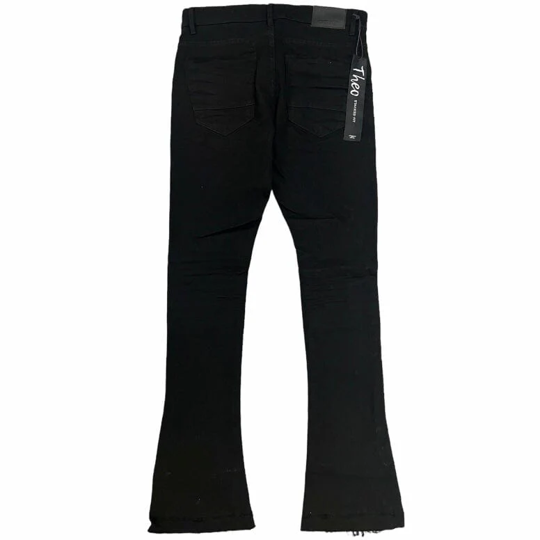 Jordan Craig Theo Stacked Denim Jeans (Black) JF955R - Image 2