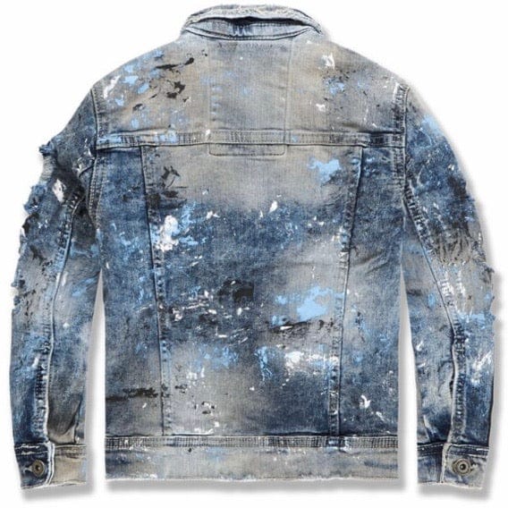 Junior Jordan Craig Sparta Striped Denim Jacket (University Blue) 91526B - Image 2