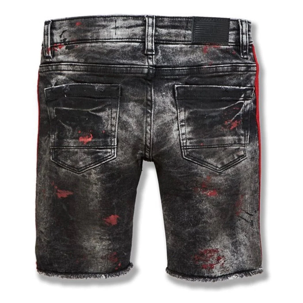 Juniors Jordan Craig Sparta Striped Denim Shorts (Bred) J3168SB - Image 2