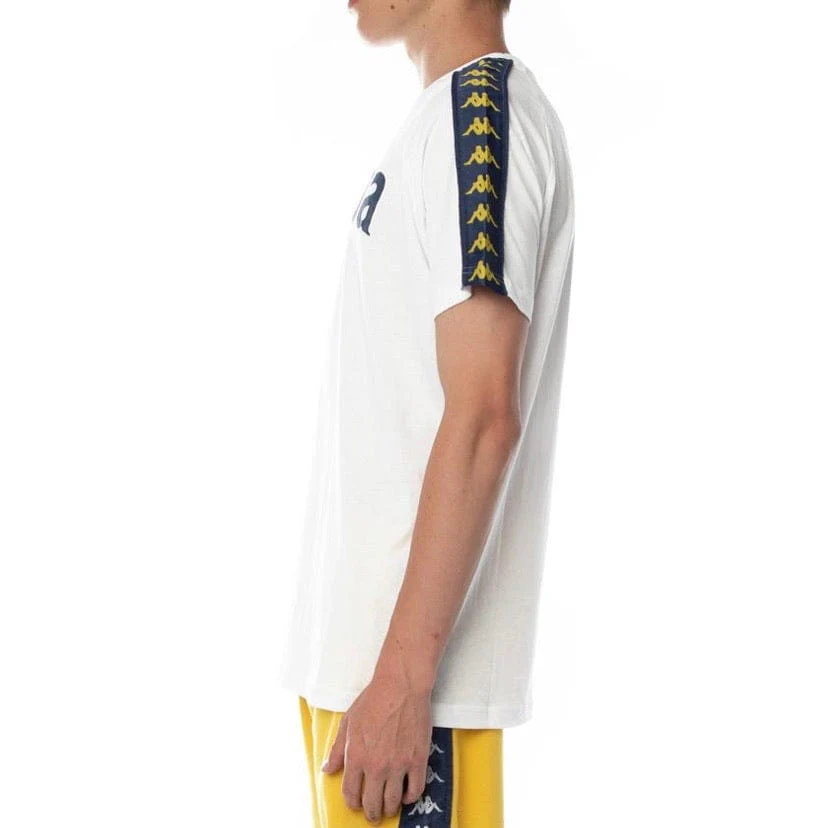 Kappa 222 Banda Balima T Shirt (White/Blue) - Image 2