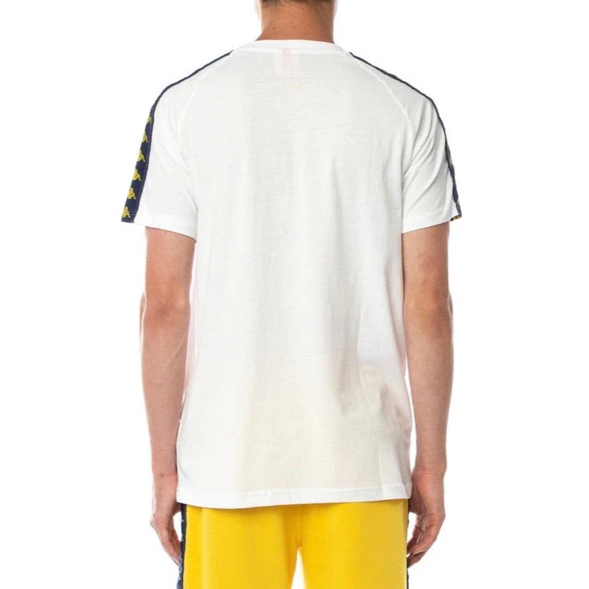 Kappa 222 Banda Balima T Shirt (White/Blue) - Image 3