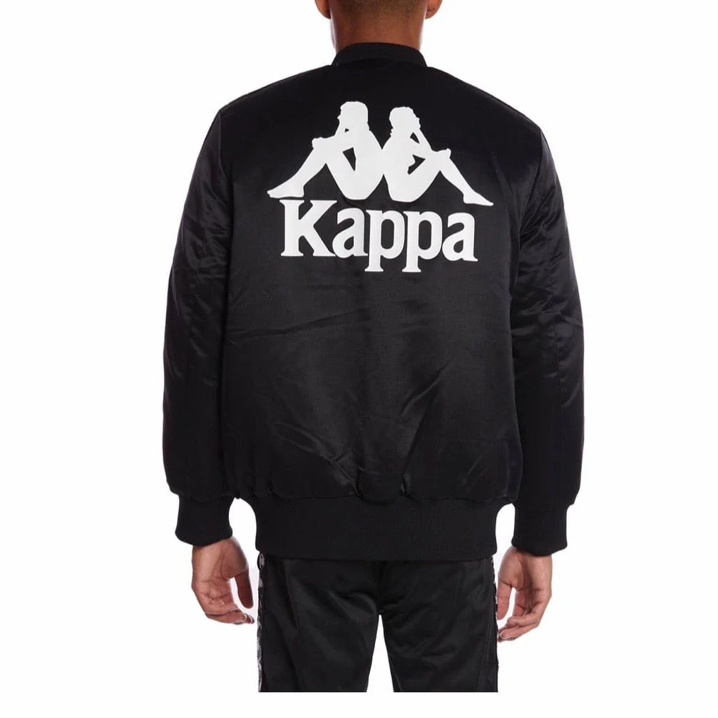 Kappa 222 Banda Bawer Bomber Jacket (Black/White) - Image 3
