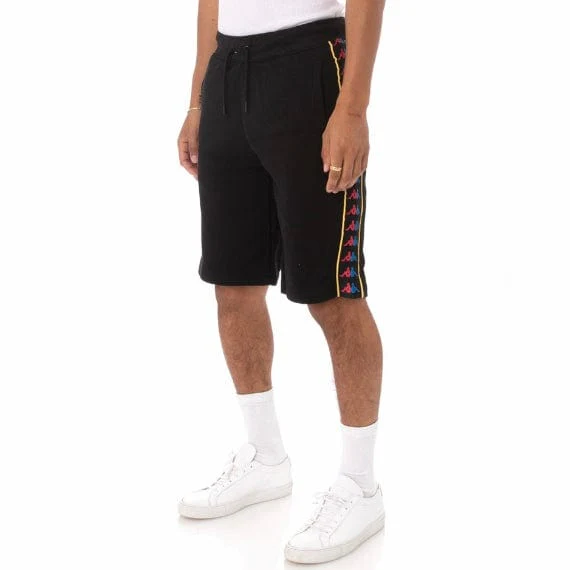 Kappa 222 Banda Cagway Shorts (Black/Fuchsia-Blue/Yellow) - 33144IW - Image 2