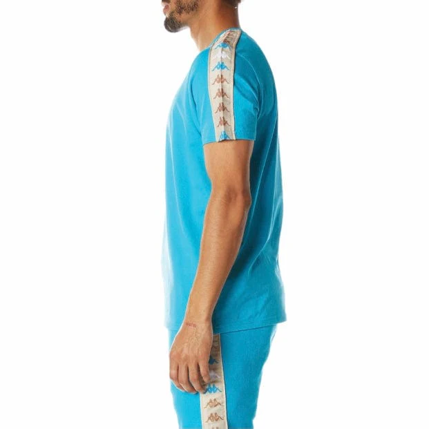 Kappa 222 Banda Deto 2 T Shirt (Dark Aqua) 34198GW - Image 3