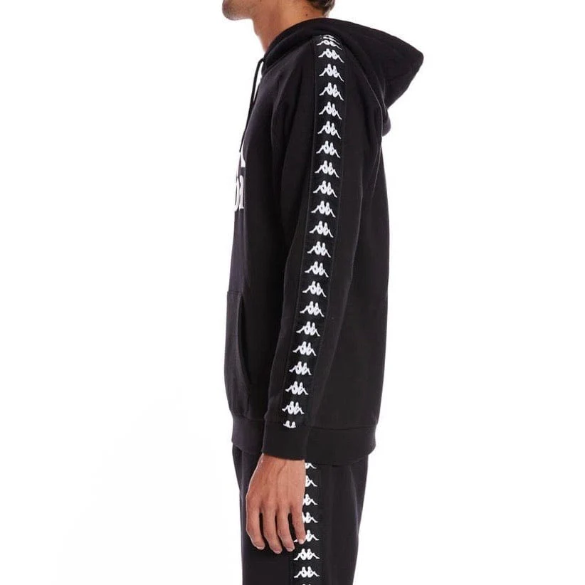 Kappa 222 Banda Hurtado 2 Hoodie (Black/White) - Image 2