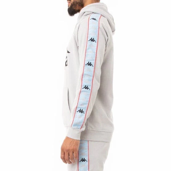 Kappa 222 Banda Hurtado 3 Hoodie (Grey/Blue/Red) - Image 2
