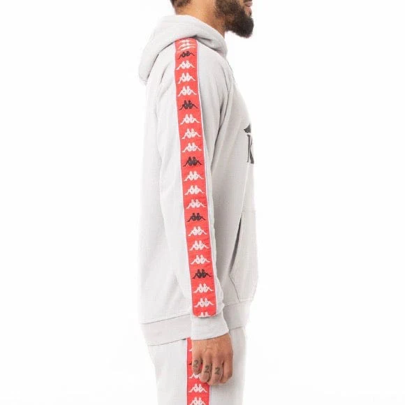 Kappa 222 Banda Hurtado 3 Hoodie (Grey/Blue/Red) - Image 4