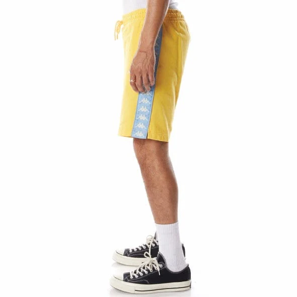 Kappa 222 Banda Marvz 2 Shorts (Yellow/Light Blue) 311BHPW - Image 3
