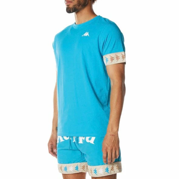 Kappa 222 Banda Niji T Shirt (Dark Aqua) 34198EW - Image 2