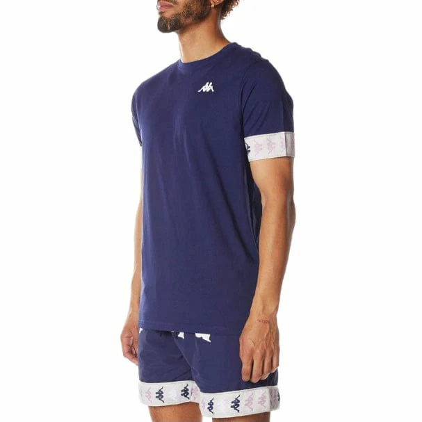 Kappa 222 Banda Niji T Shirt (Navy) 34198EW - Image 2