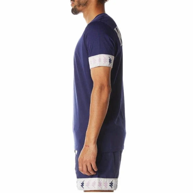 Kappa 222 Banda Niji T Shirt (Navy) 34198EW - Image 3