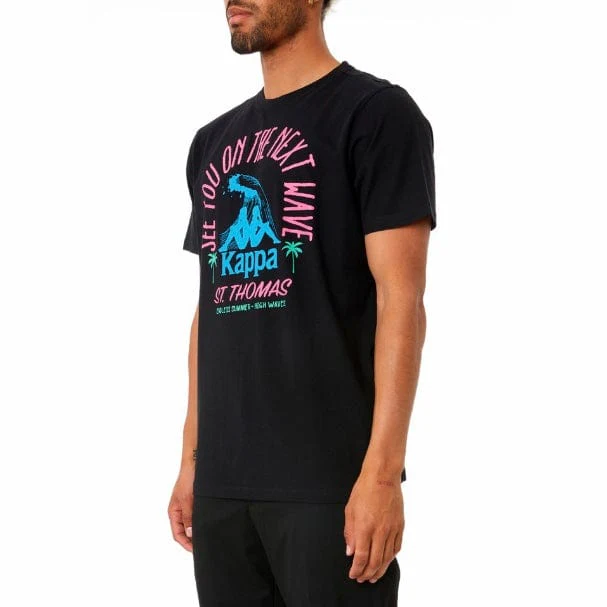 Kappa Authentic Aelous T Shirt (Black/Blue/Pink) 33146IW - Image 2