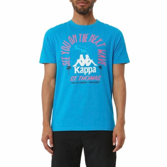 Kappa Authentic Aelous T Shirt (Blue/White/Pink) 33146IW