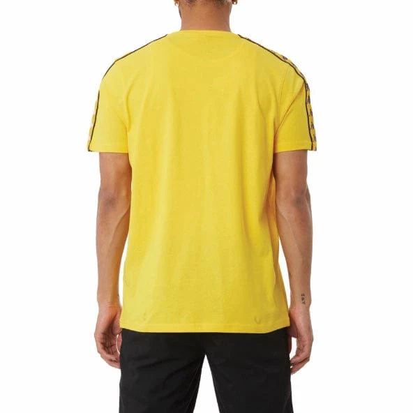 Kappa Authentic Bendoc T Shirt (Yellow/Violet-White/Black) 37155NW - Image 4