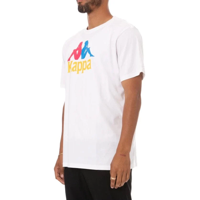 Kappa Authentic Estessi T Shirt (White/Fuchsia/Blue) 304KPT0 - Image 2