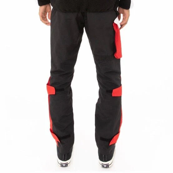 Kappa Authentic Hike Utility Bender 2 Woven Pants (Black/Red/White) - Image 3
