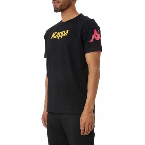 Kappa Authentic Paroo T Shirt (Black/Fuchsia-Blue/Yellow) 34155EW - Image 2
