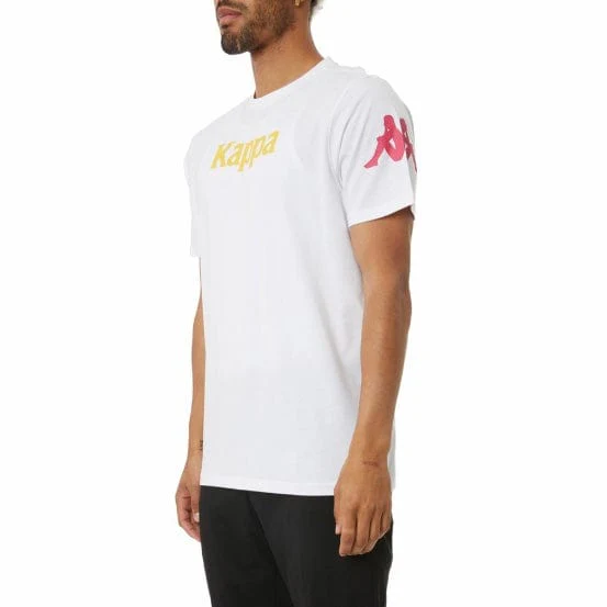 Kappa Authentic Paroo T Shirt (White/Fuchsia-Blue/Yellow) 34155EW - Image 2