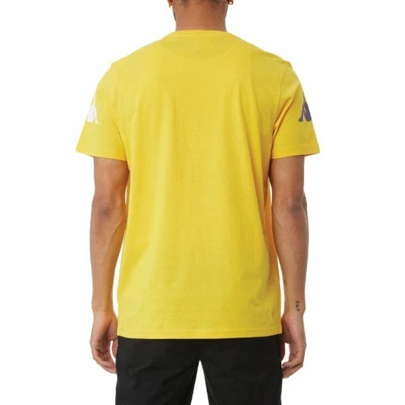 Kappa Authentic Paroo T Shirt (Yellow/Violet-White/Black) 34155EW - Image 4