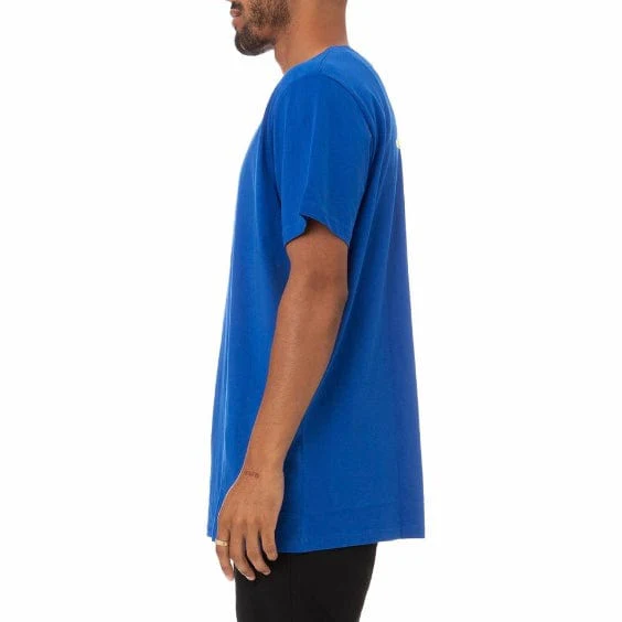 Kappa Authentic Runis T Shirt (Blue/Lime-Orange/Grey) 311BHUW - Image 3