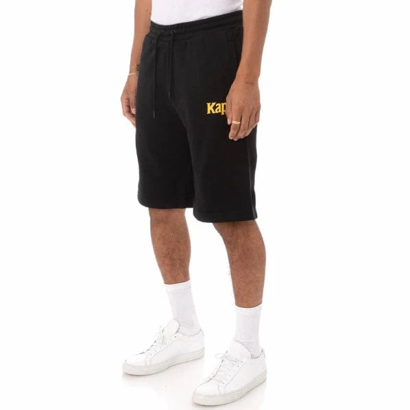 Kappa Authentic Sangone Shorts (Black/Fuchsia-Blue/Yellow) - 34157FW - Image 2