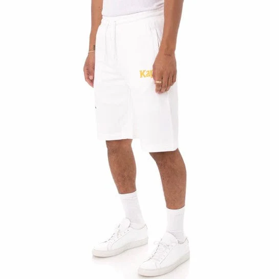 Kappa Authentic Sangone Shorts (White/Fuchsia-Blue/Yellow) 34157FW - Image 2