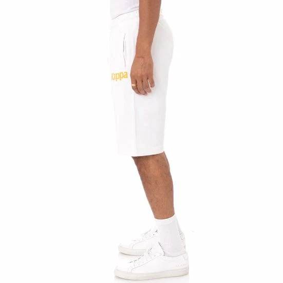 Kappa Authentic Sangone Shorts (White/Fuchsia-Blue/Yellow) 34157FW - Image 3