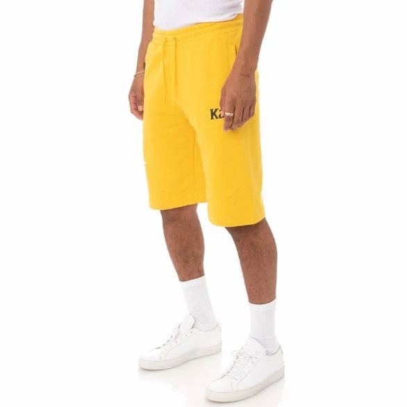 Kappa Authentic Sangone Shorts (Yellow/Violet-White/Black) 34157FW - Image 2