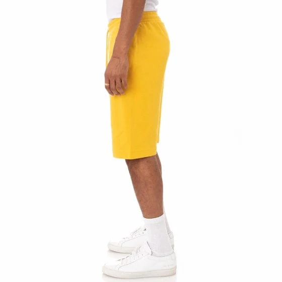 Kappa Authentic Sangone Shorts (Yellow/Violet-White/Black) 34157FW - Image 3