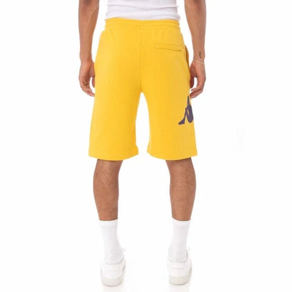 Kappa Authentic Sangone Shorts (Yellow/Violet-White/Black) 34157FW - Image 4