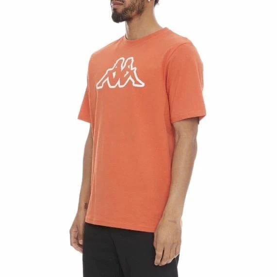 Kappa Logo Fleece Cromok T Shirt (Orange) - Image 2