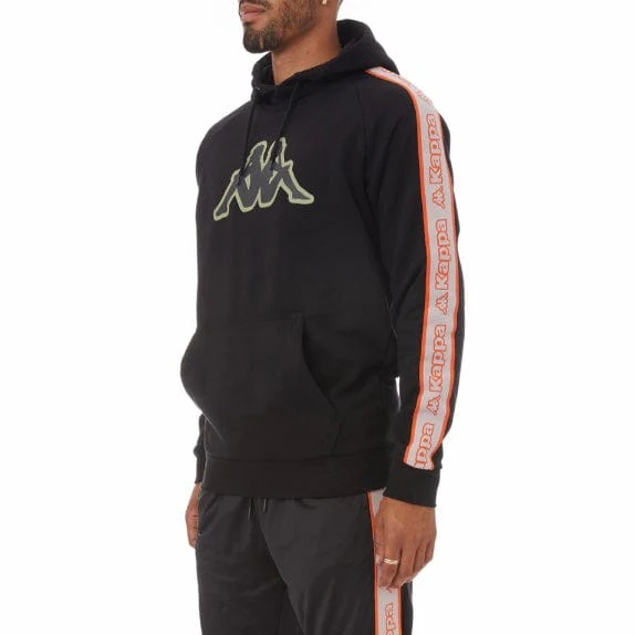 Kappa Logo Tape Apet 2 Hoodie (Black/Grey-Orange/Green) 311B7VW - Image 2