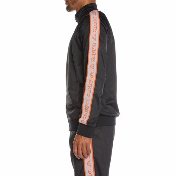Kappa Logo Tape Artem 2 Track Jacket (Black/Grey-Orange/Green) 311B7TW - Image 3