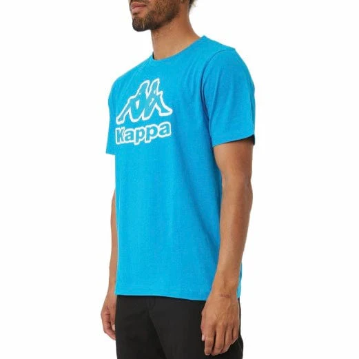 Kappa Logo Tape Bant T Shirt (Blue/White) 37158BW - Image 2