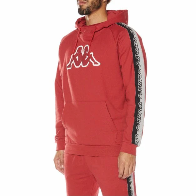 Kappa Logo Tape Dapet Hoodie (Red/Grey/Black) 33194WW - Image 2