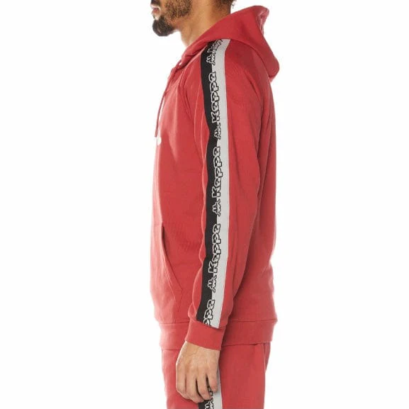 Kappa Logo Tape Dapet Hoodie (Red/Grey/Black) 33194WW - Image 3