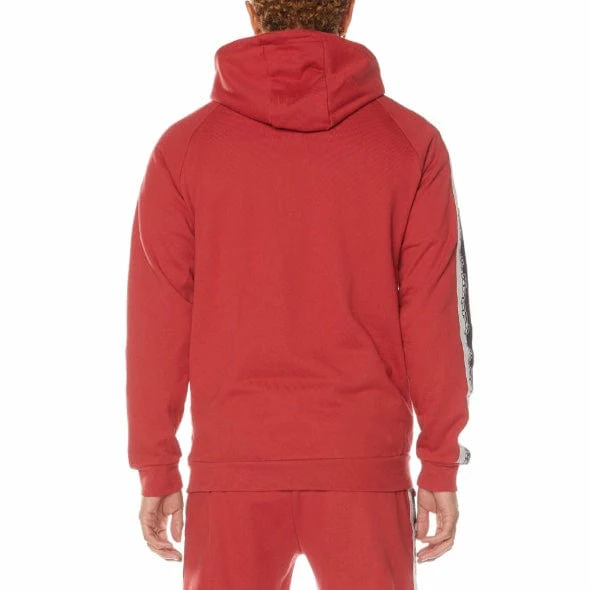 Kappa Logo Tape Dapet Hoodie (Red/Grey/Black) 33194WW - Image 4