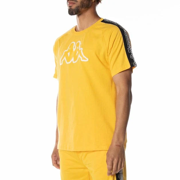 Kappa Logo Tape Davirec T Shirt (Yellow/Grey/Black) 331B8EW - Image 2