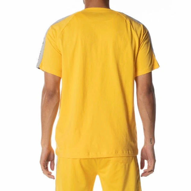Kappa Logo Tape Davirec T Shirt (Yellow/Grey/Black) 331B8EW - Image 4