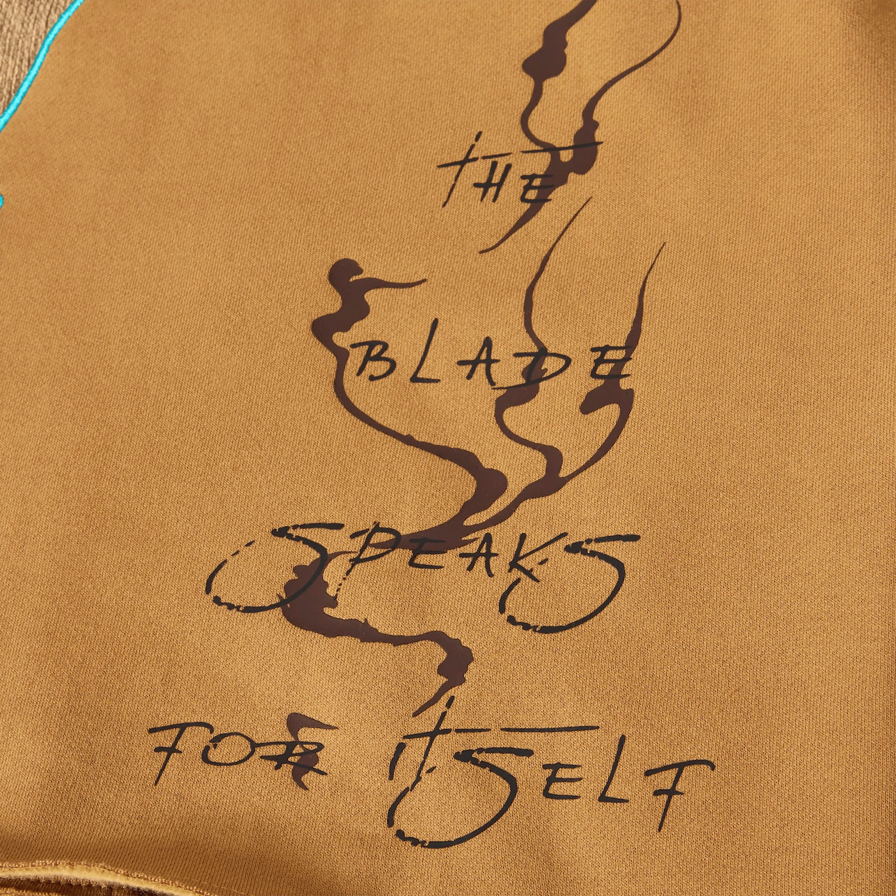 "Katana" Raw Hem Zip Hoodie (cedar) - Image 8
