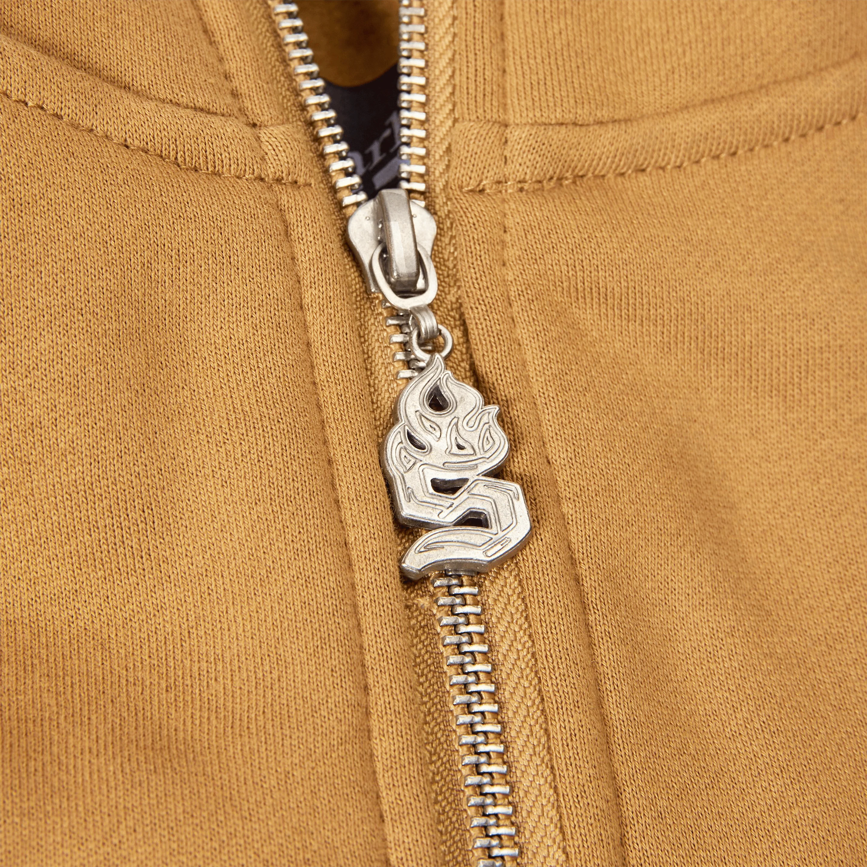 "Katana" Raw Hem Zip Hoodie (cedar) - Image 9