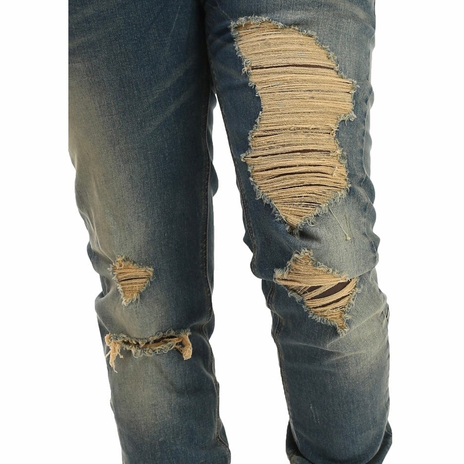 Kdnk Distressed Ankle Zip Jeans (Tinted Dark Blue) KND4454 - Image 2