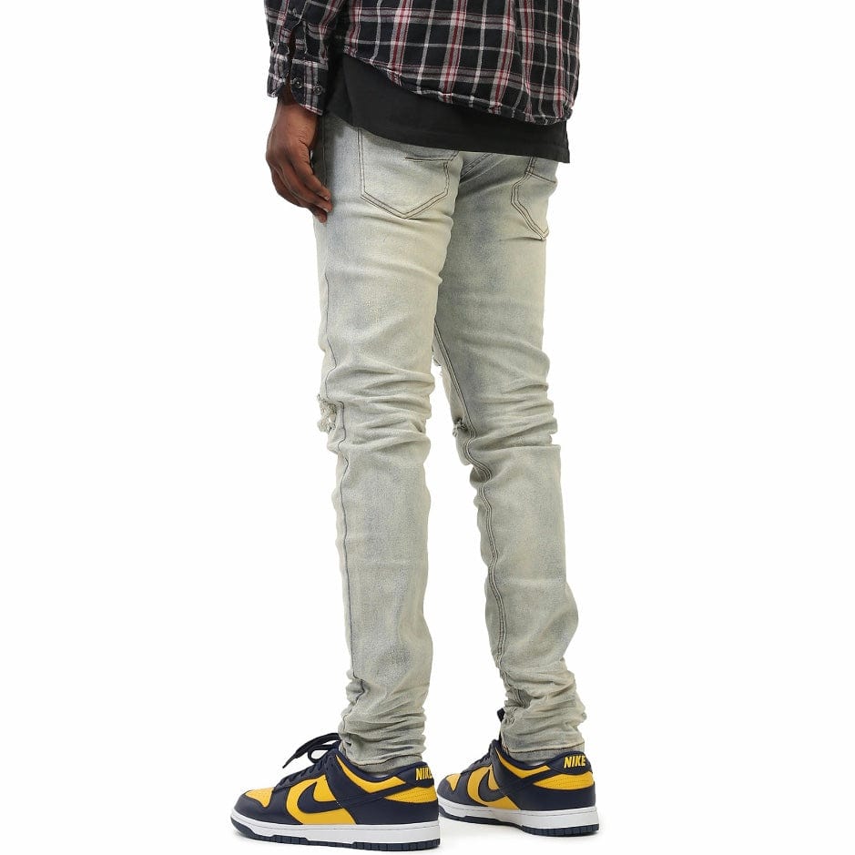 Kdnk Distressed & Patched Jeans (Vintage Light Blue) KND4421 - Image 5