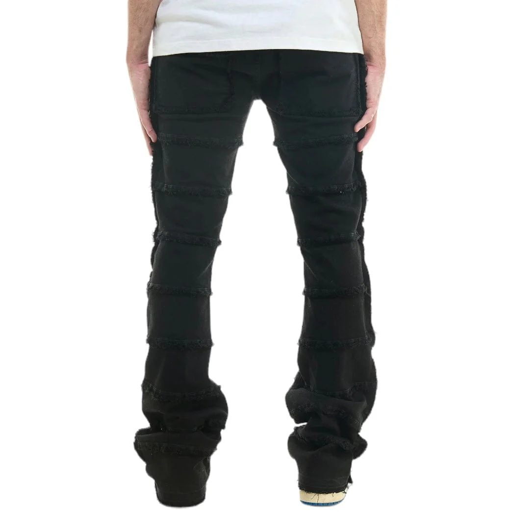 Kdnk Panelled Skinny Flare Jeans (Jet Black) KND4581 - Image 4
